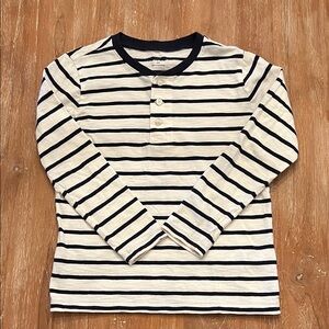 Crewcuts Navy and White Striped Henley - boys 6/7